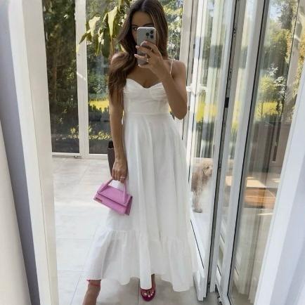 White Long Slip Dress