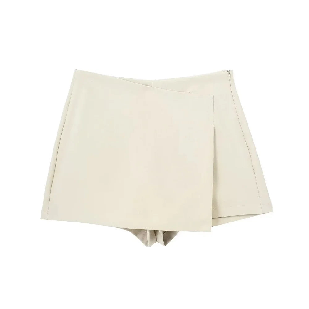 High Waisted Shorts-Skirt – Asymmetrical Shorts