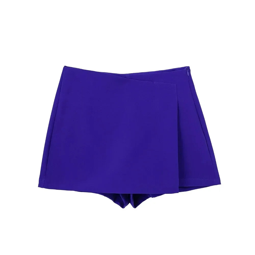High Waisted Shorts-Skirt – Asymmetrical Shorts