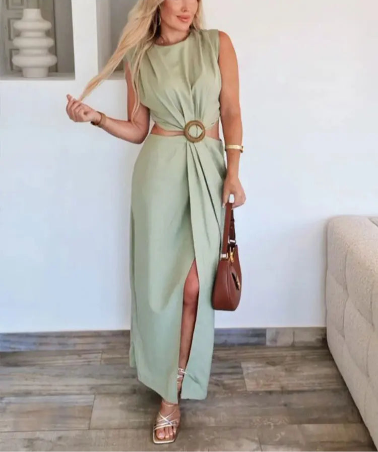 Elegant Dress with Open Waist