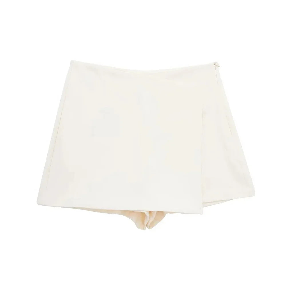 High Waisted Shorts-Skirt – Asymmetrical Shorts
