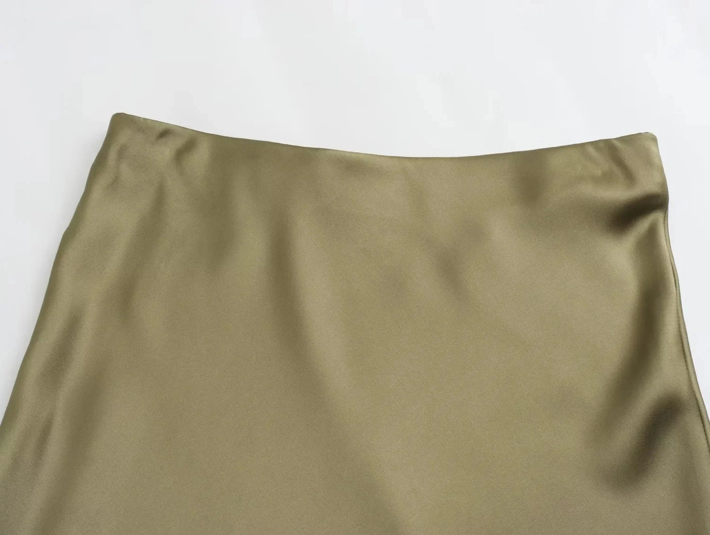 Women's High Waisted Satin Maxi Skirt