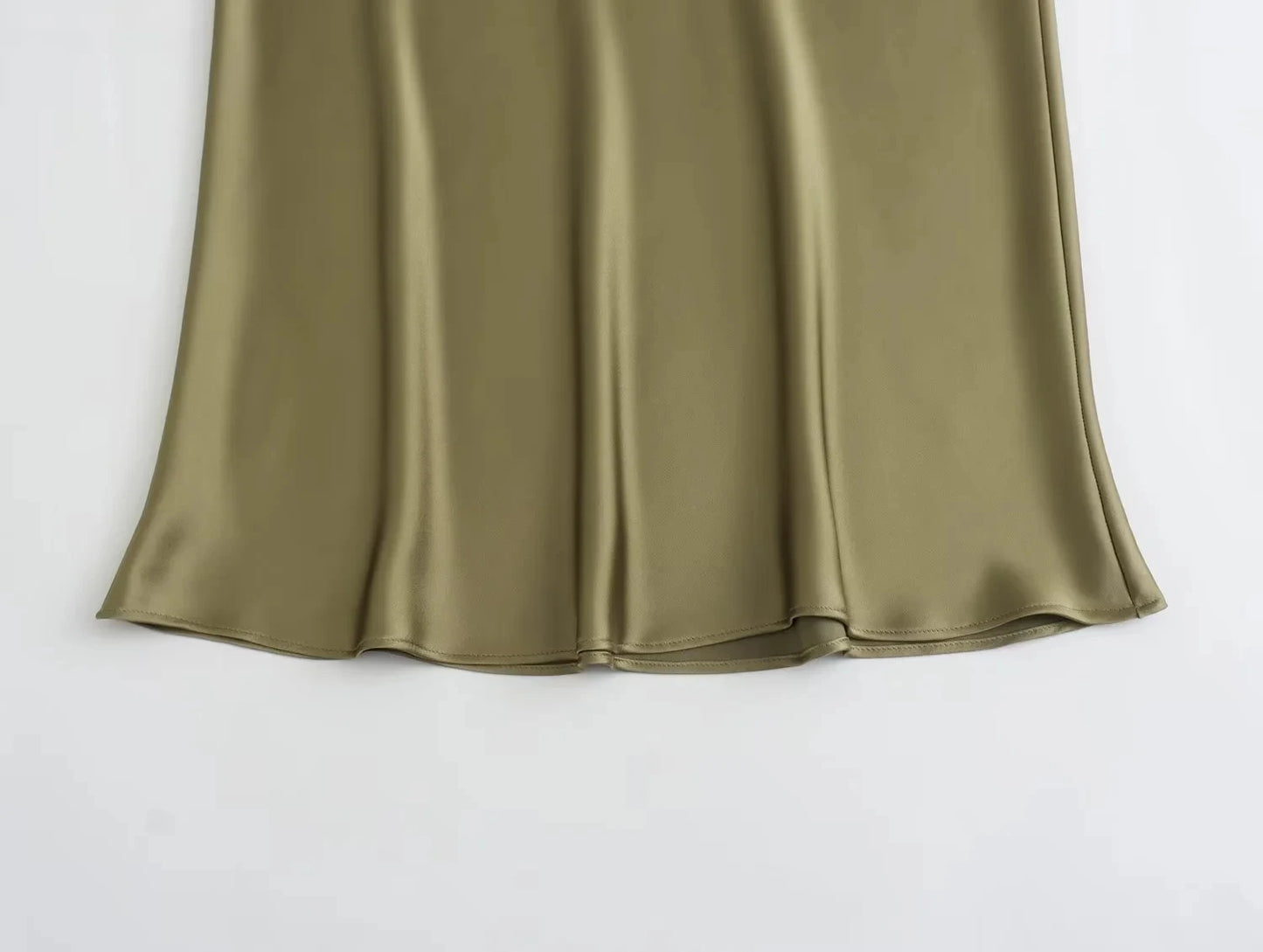 Women's High Waisted Satin Maxi Skirt