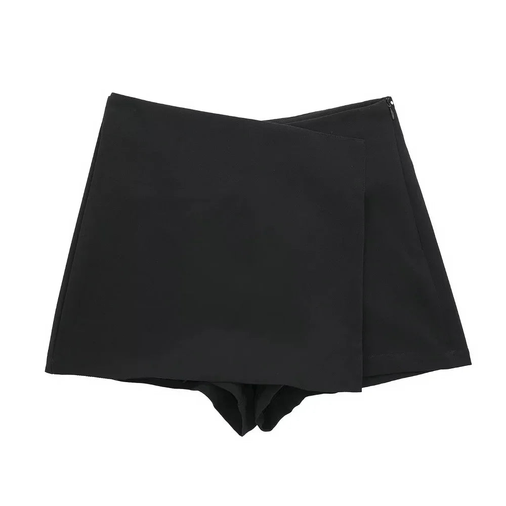 High Waisted Shorts-Skirt – Asymmetrical Shorts