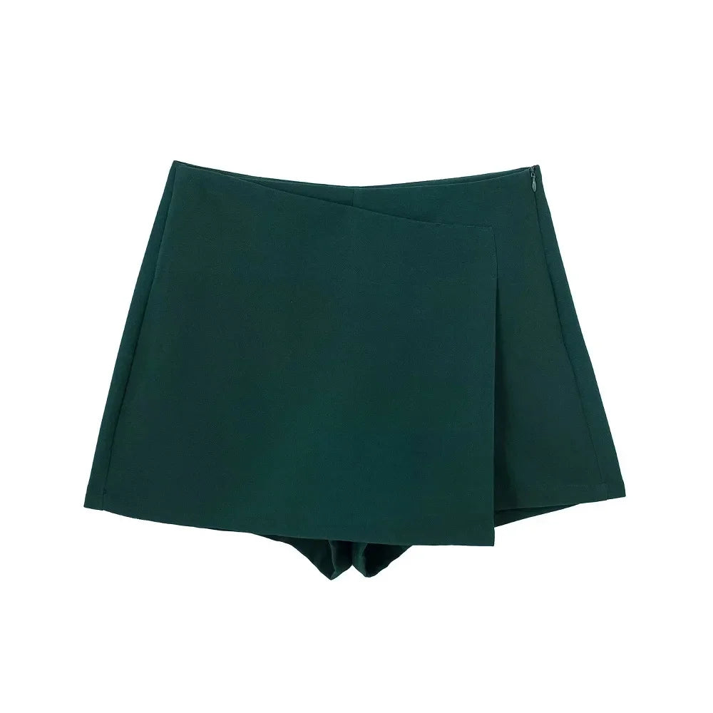 High Waisted Shorts-Skirt – Asymmetrical Shorts