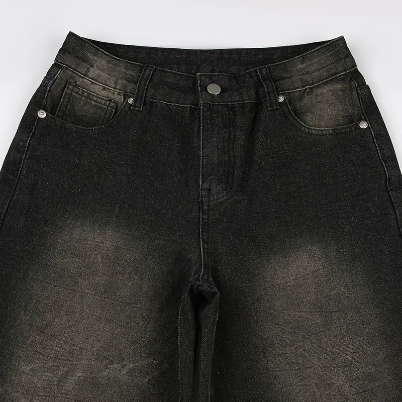 Low-waisted, baggy, punk Y2k style jeans