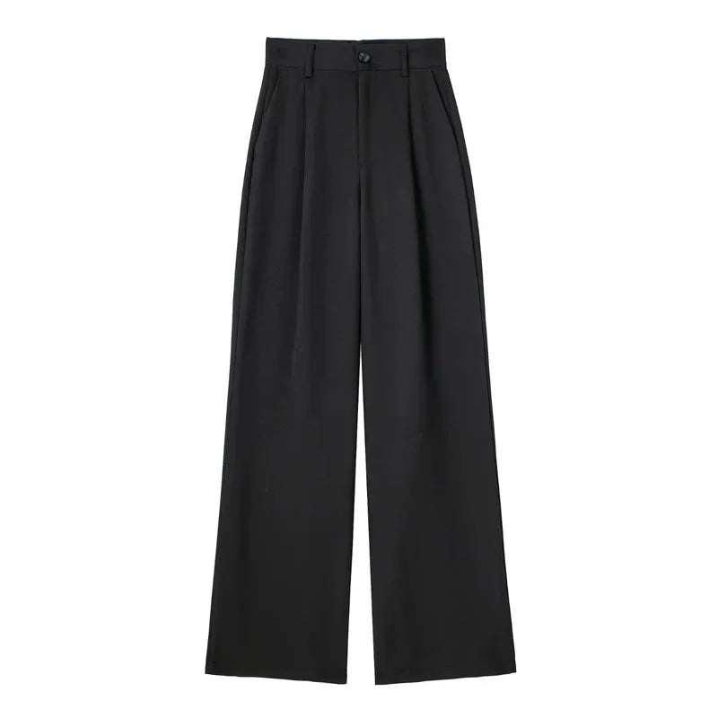 Formal Striped Baggy Pants