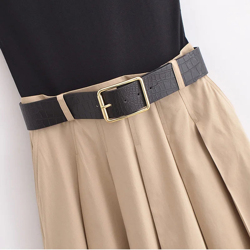 Elegant Patchwork Dress