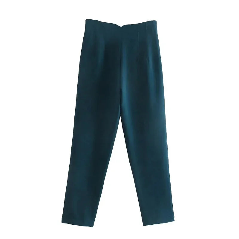 Elegant High Waisted Pants in Neutral Tones