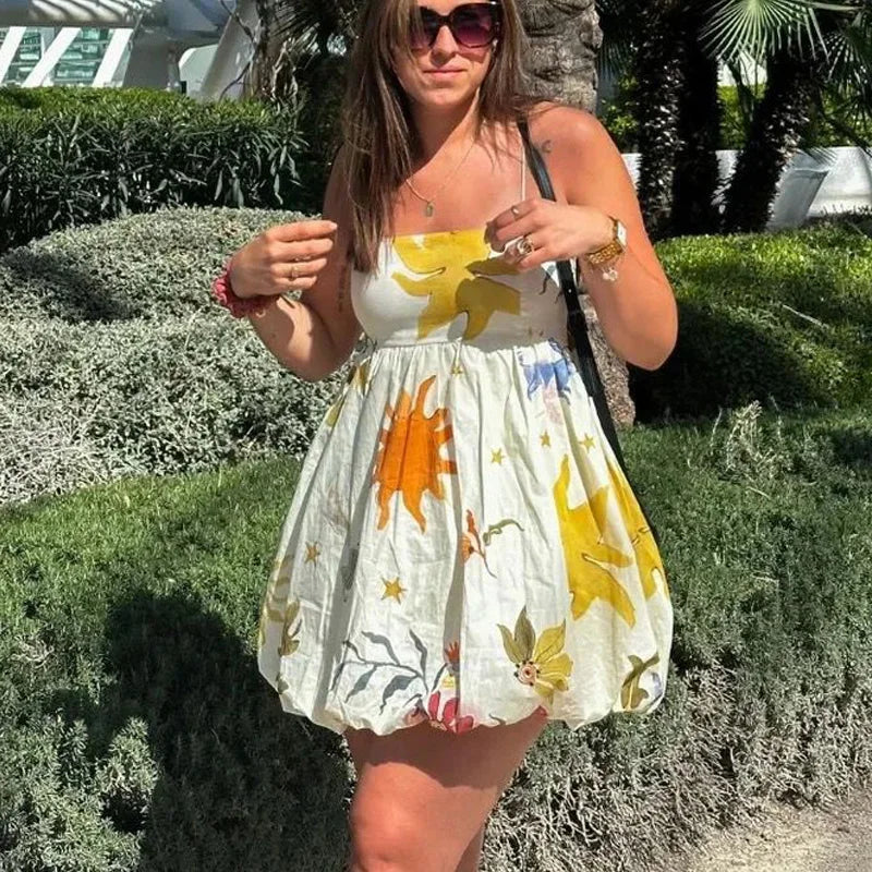 Mini Slip Dress with Print