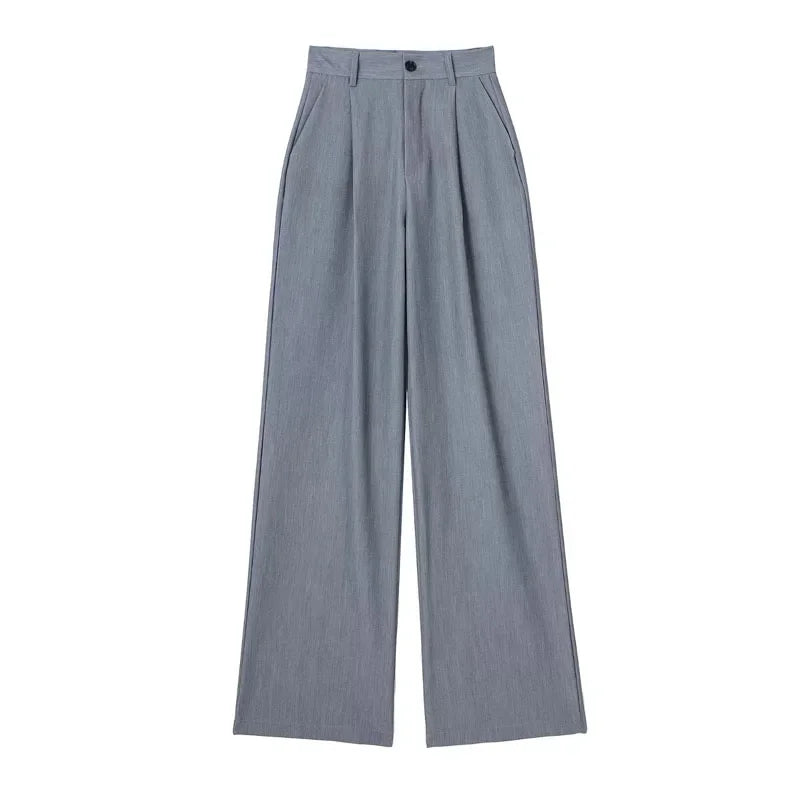 Formal Striped Baggy Pants