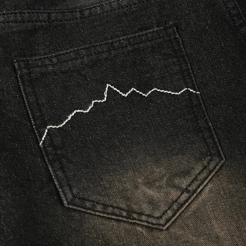 Low-waisted, baggy, punk Y2k style jeans