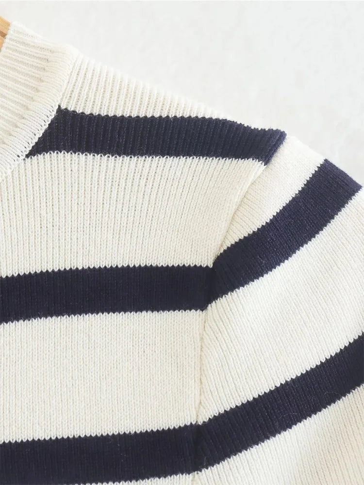 Striped Crop Sweater