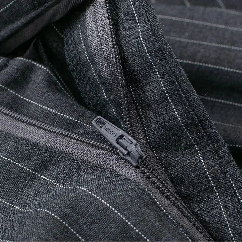 Formal Striped Baggy Pants