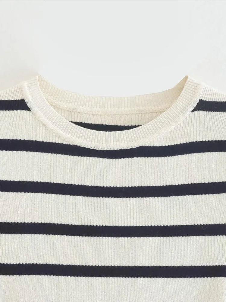 Striped Crop Sweater