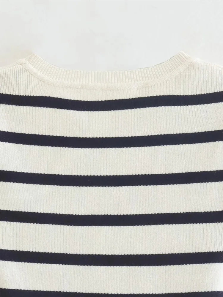 Striped Crop Sweater