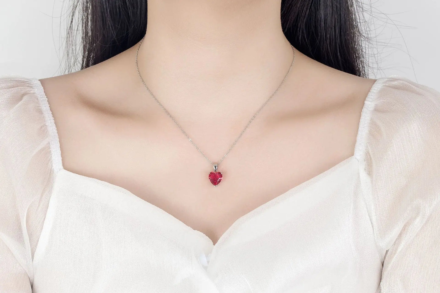 925 Silver Jewelry Set - Heart Zircon
