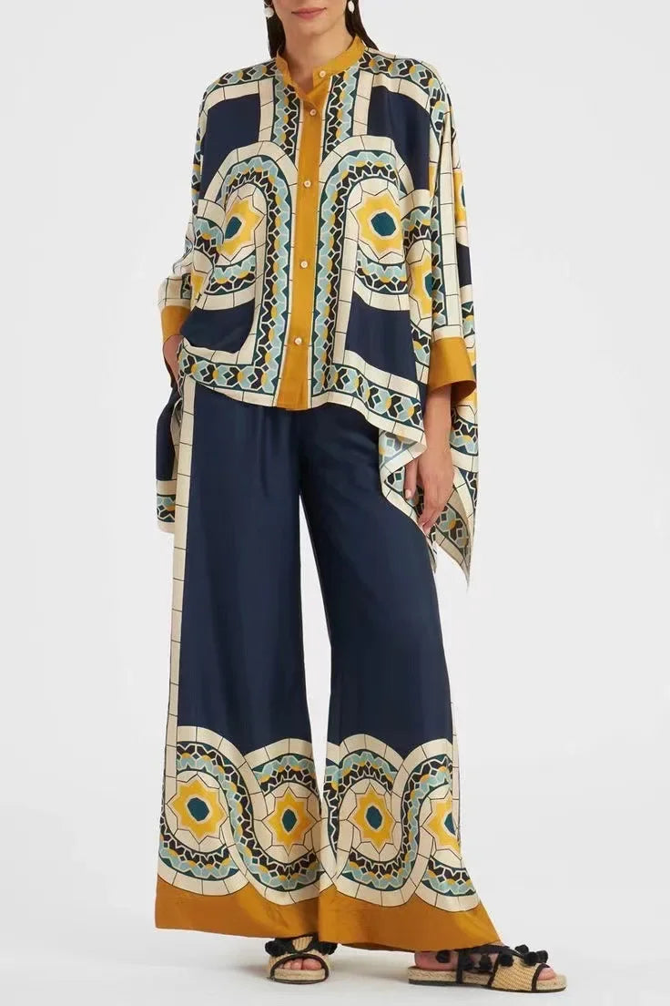 Kimono - yellow-blue