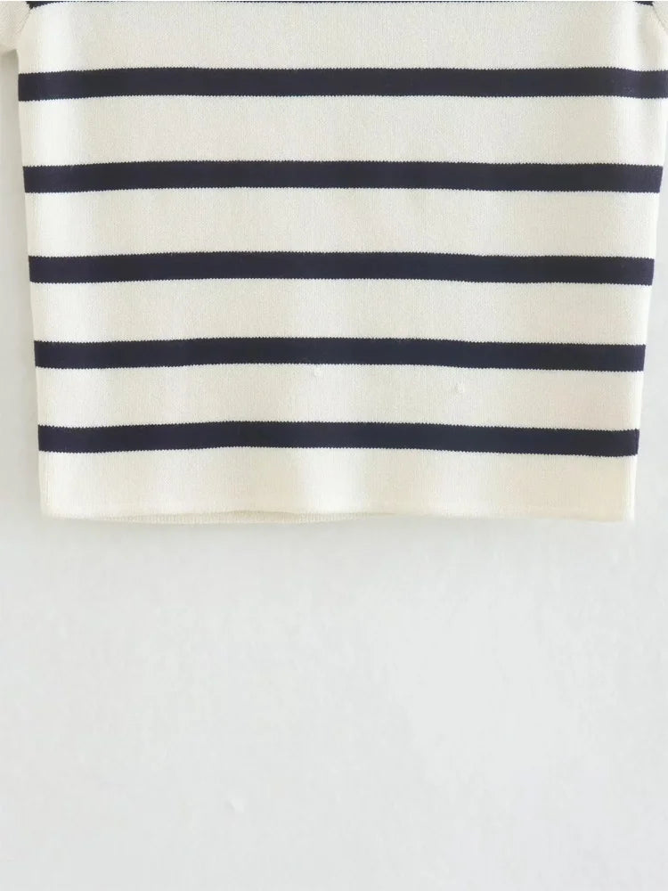 Striped Crop Sweater