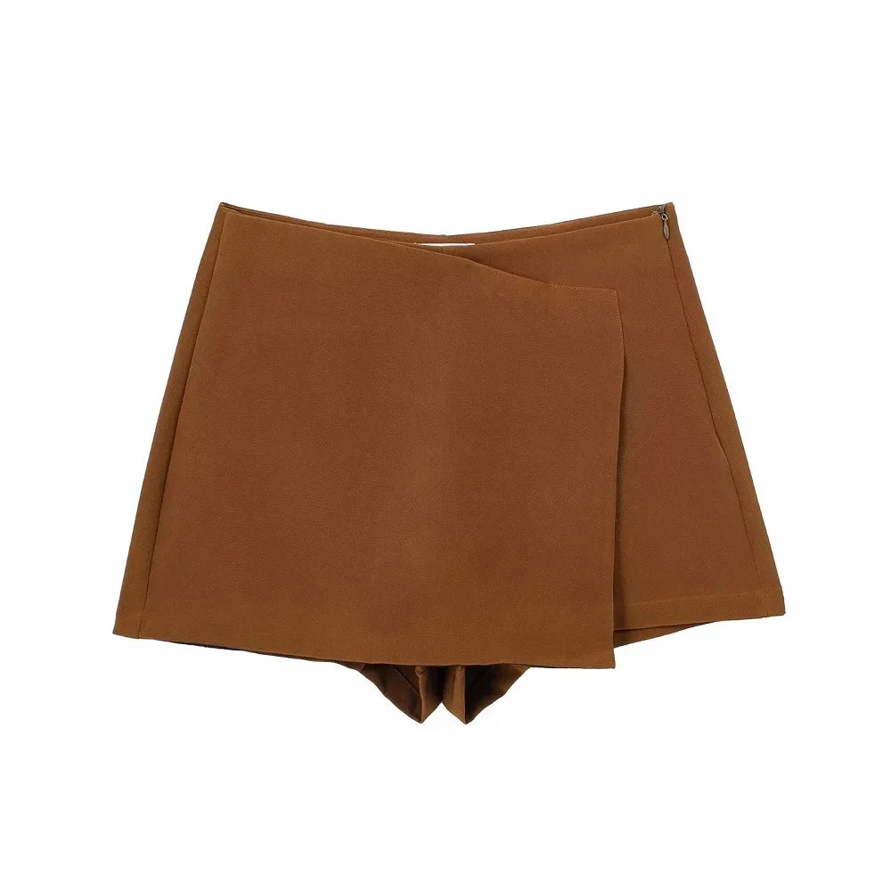 High Waisted Shorts-Skirt – Asymmetrical Shorts
