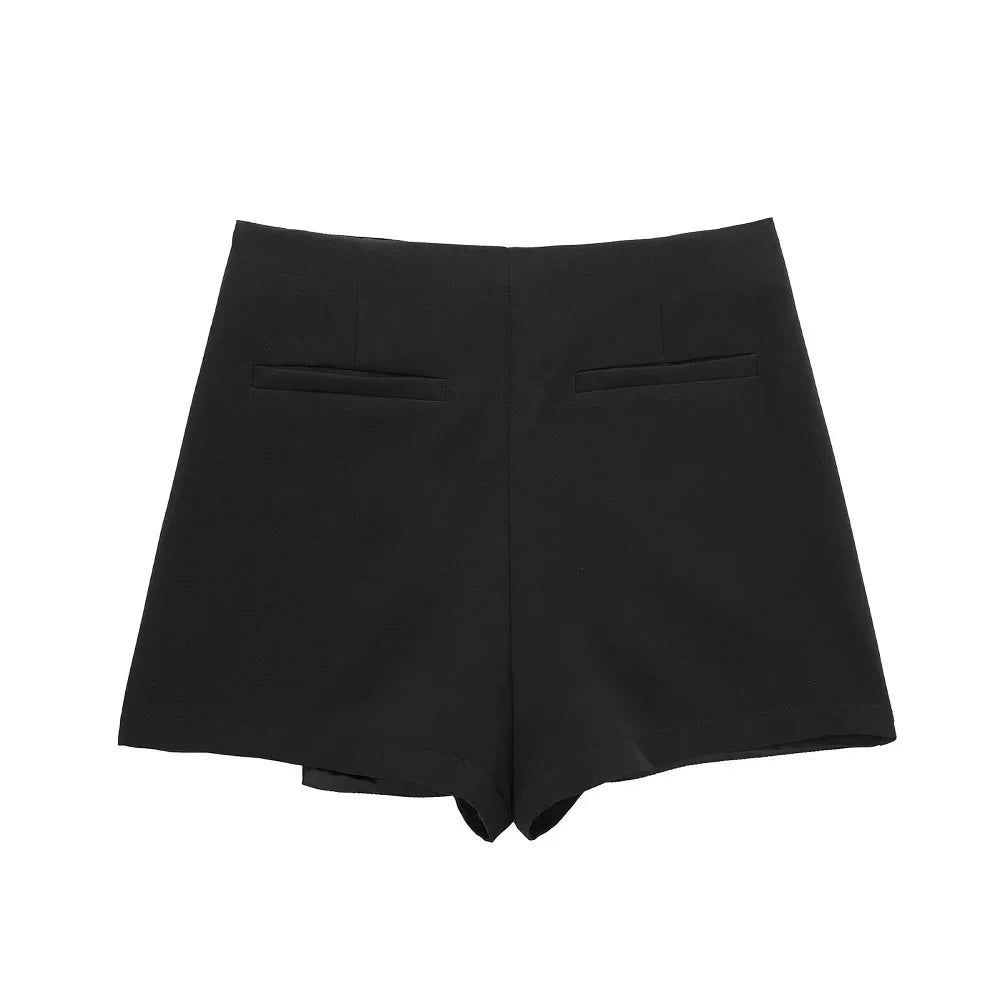 High Waisted Shorts-Skirt – Asymmetrical Shorts