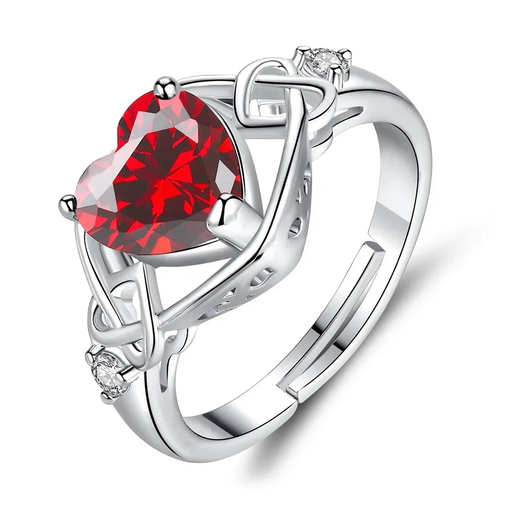 Red Heart Zircon Elegant