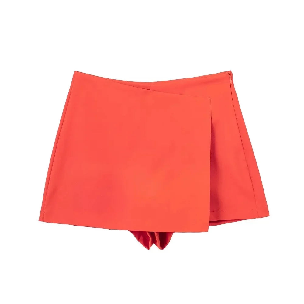 High Waisted Shorts-Skirt – Asymmetrical Shorts