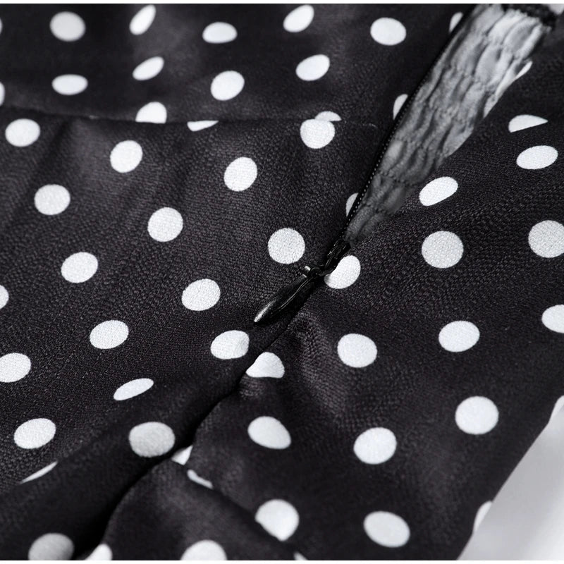 Vestito Lungo con Stampa a Punti