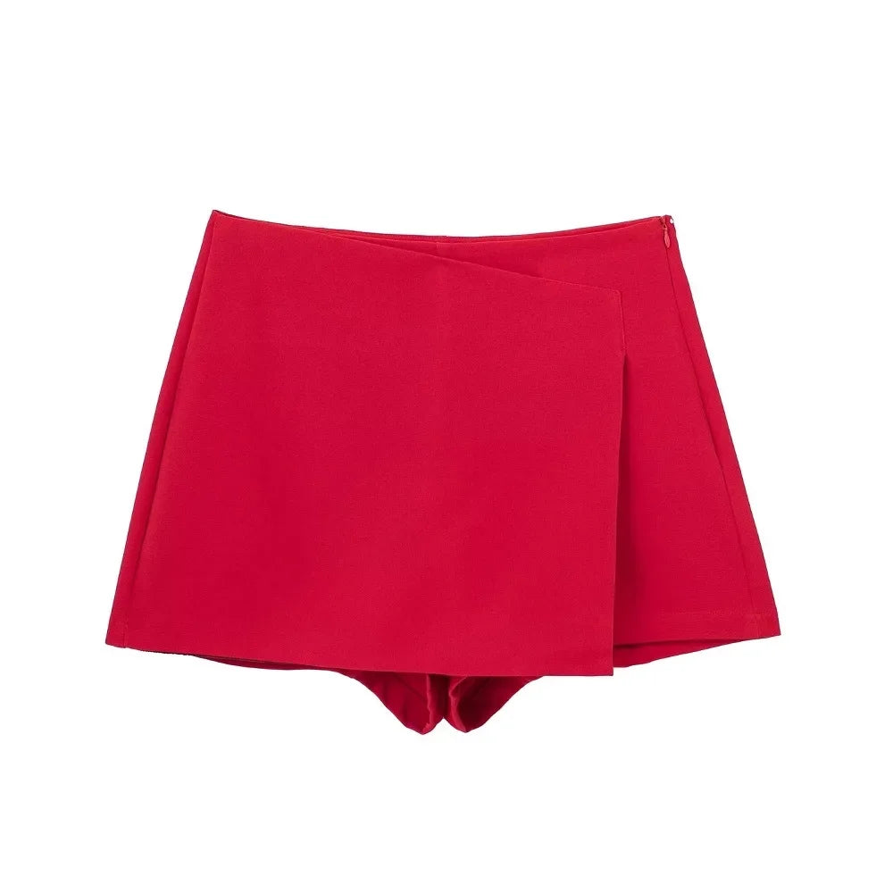 High Waisted Shorts-Skirt – Asymmetrical Shorts