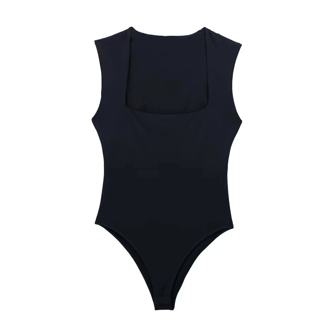 Black Bodysuit Women Sleeveless