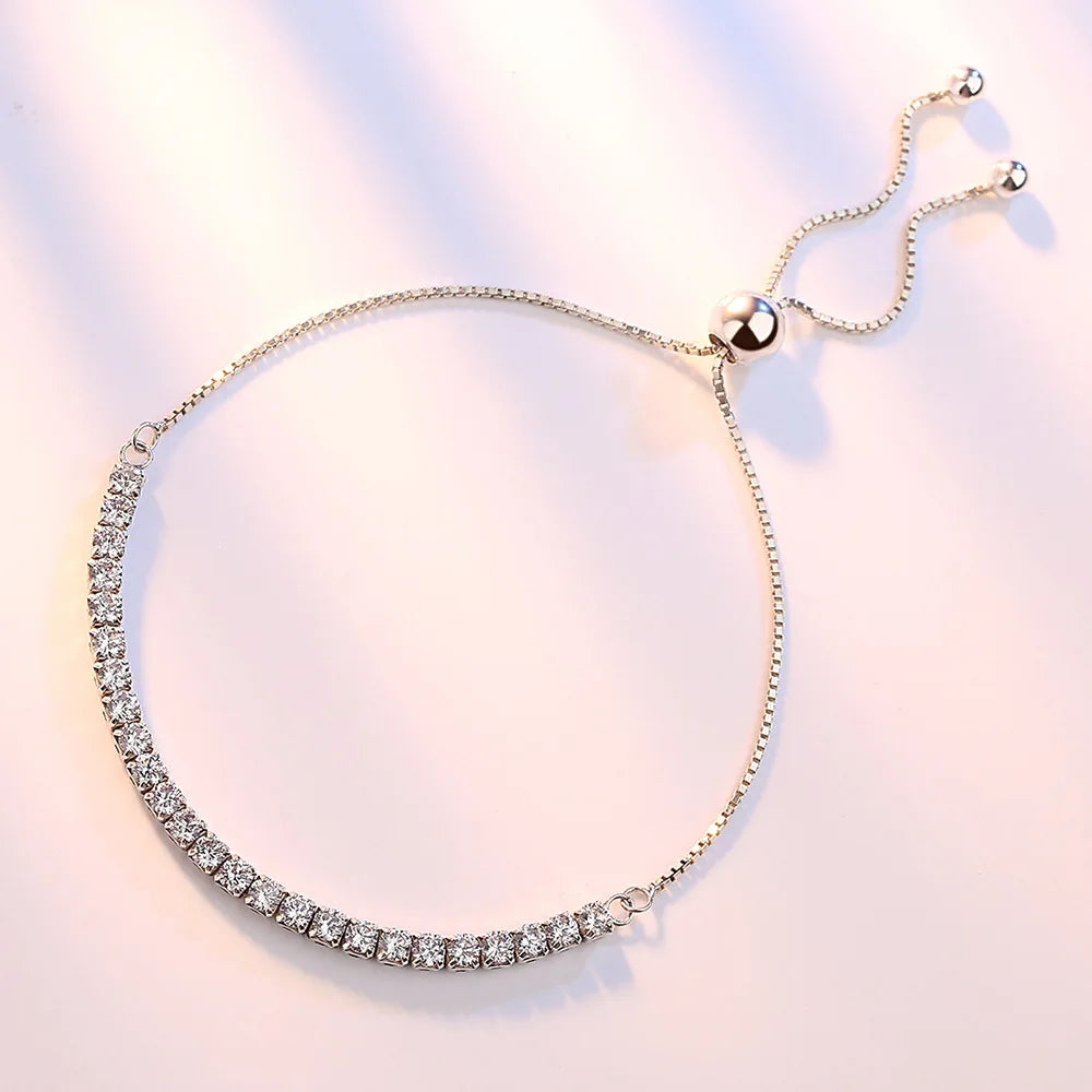 925 Sterling Silver Zirconia Bracelet