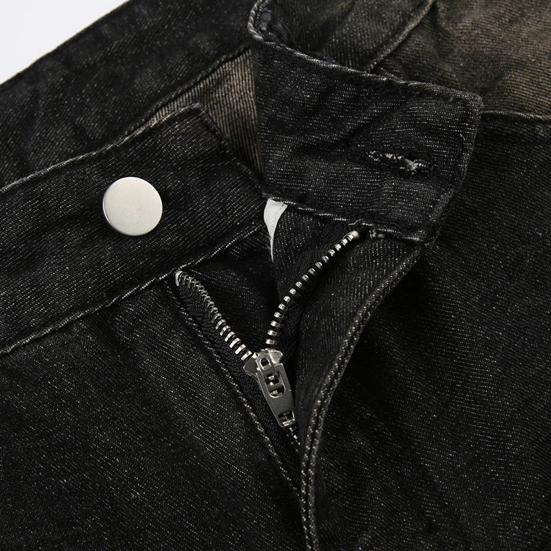 Low-waisted, baggy, punk Y2k style jeans