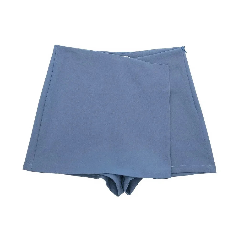 High Waisted Shorts-Skirt – Asymmetrical Shorts