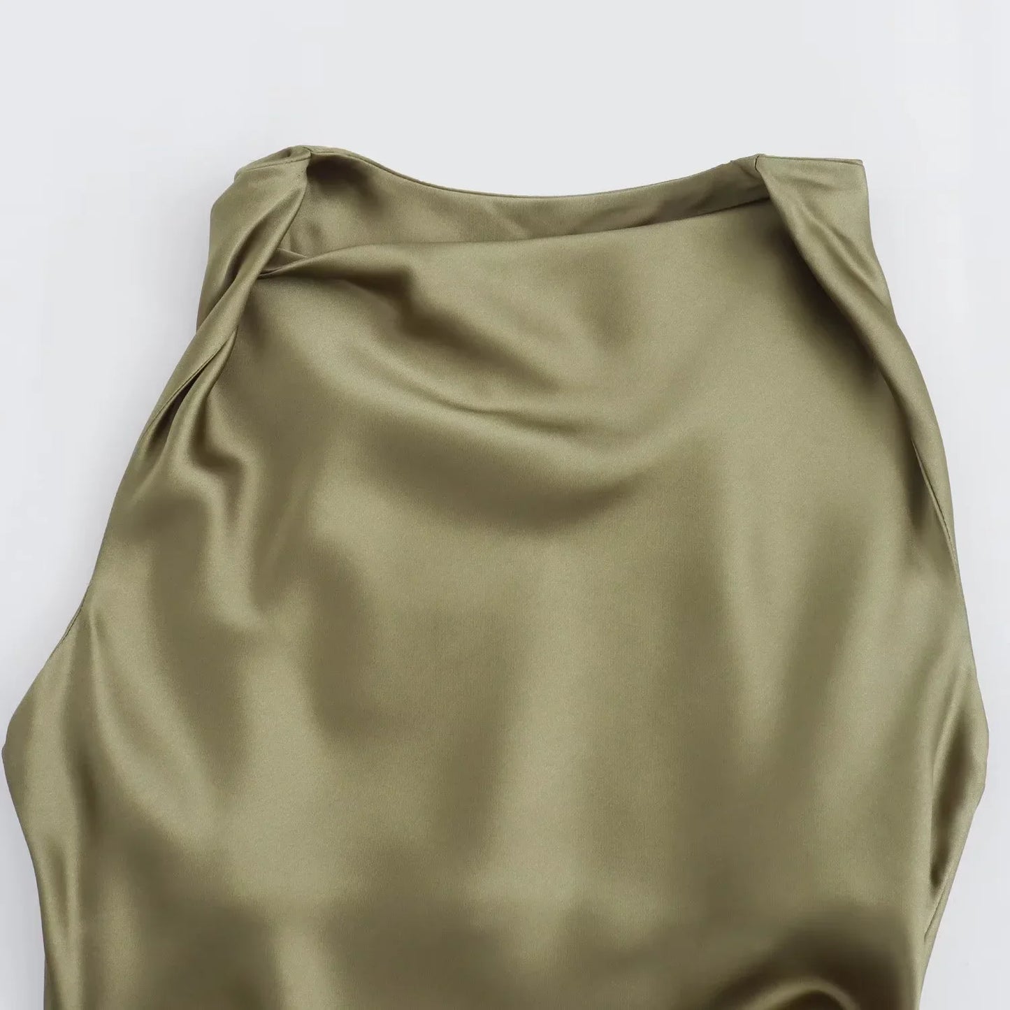 Draped Satin Dress – Elegant