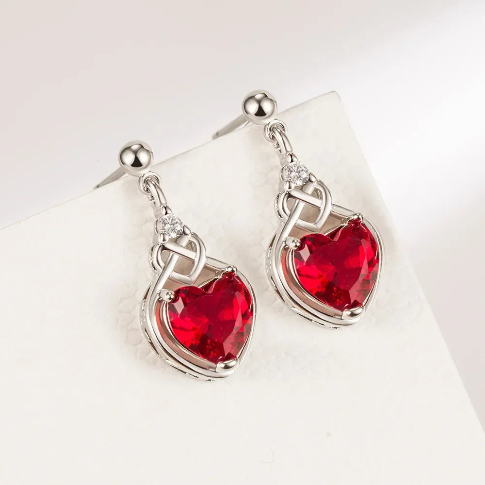 Red Heart Zircon Elegant