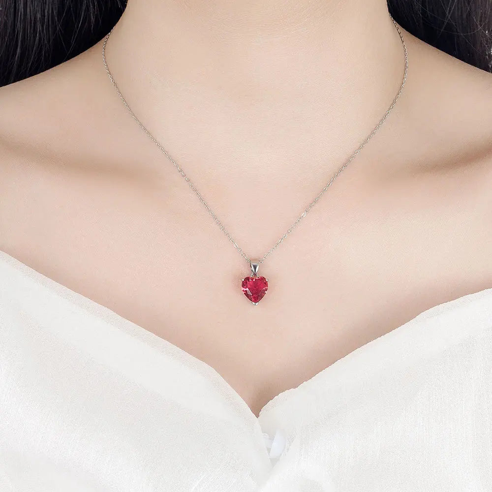 925 Silver Jewelry Set - Heart Zircon