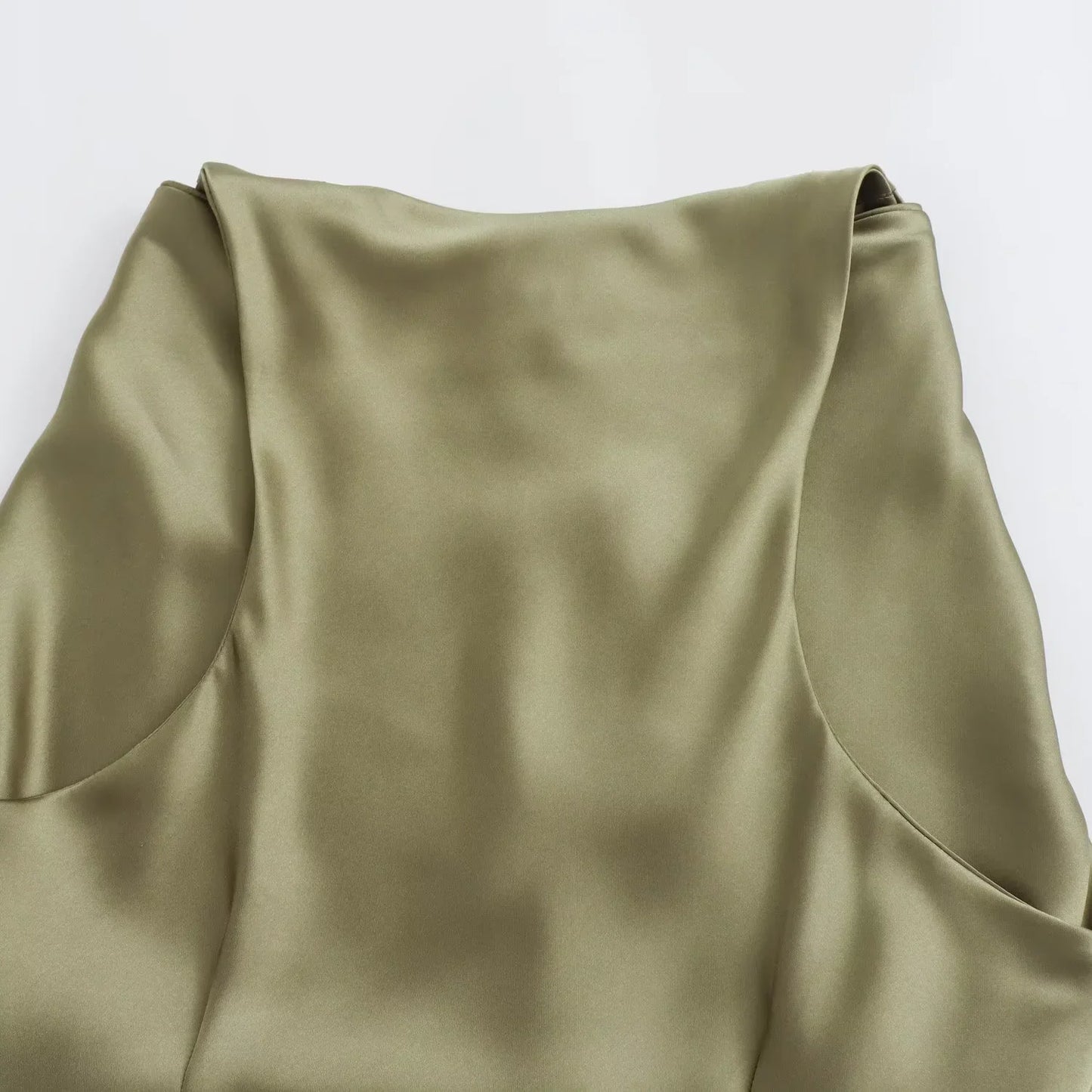 Draped Satin Dress – Elegant