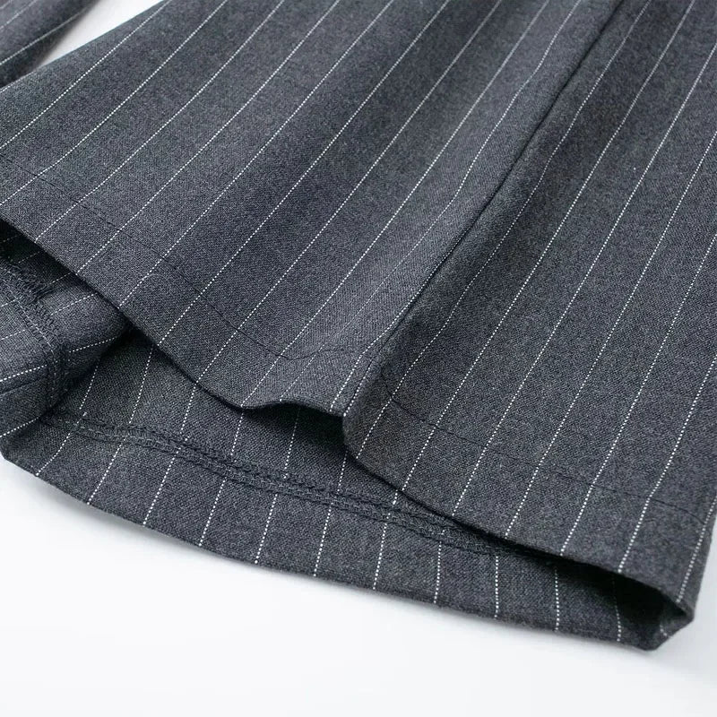 Formal Striped Baggy Pants