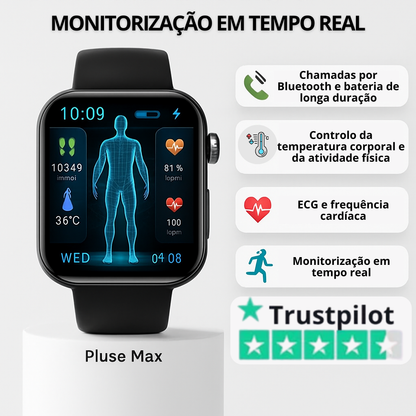 SmartHealth Duo™: Relógio inteligente + oxímetro portátil.