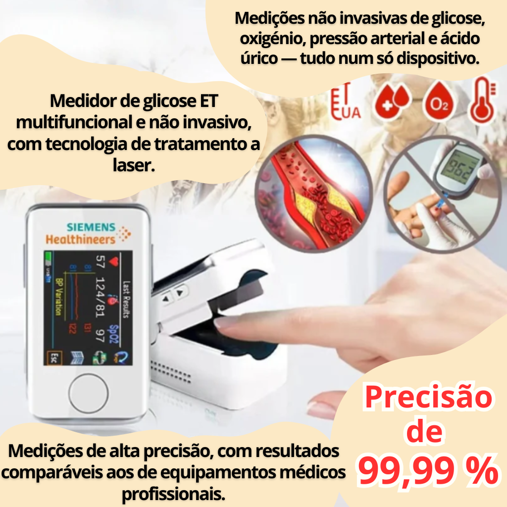 SmartHealth Duo™: Relógio inteligente + oxímetro portátil.