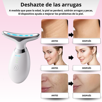 Masajeador Facial Profesional + 2 Unidades de Sérum Reafirmante con Colágeno