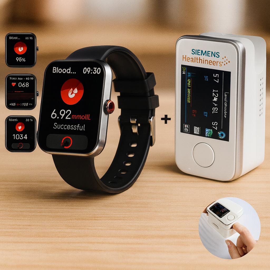 SmartHealth Duo™: Relógio inteligente + oxímetro portátil.