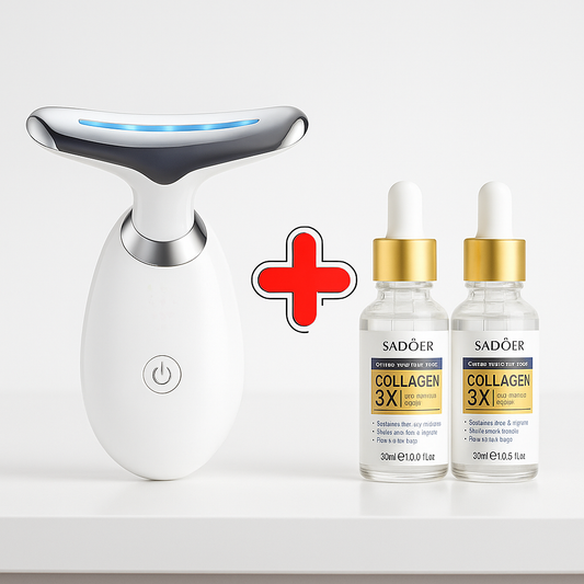 Masajeador Facial Profesional + 2 Unidades de Sérum Reafirmante con Colágeno