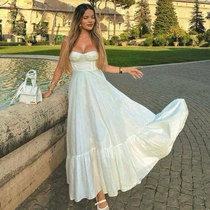 White Long Slip Dress
