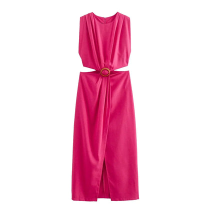 Elegant Dress with Open Waist