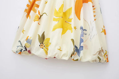 Mini Slip Dress with Print