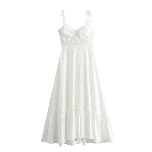 Vestito Slip lungo bianco