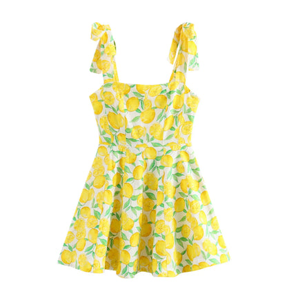 Vestido slip frutas