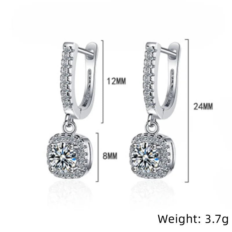 2CT Moissanite Huggie Earrings