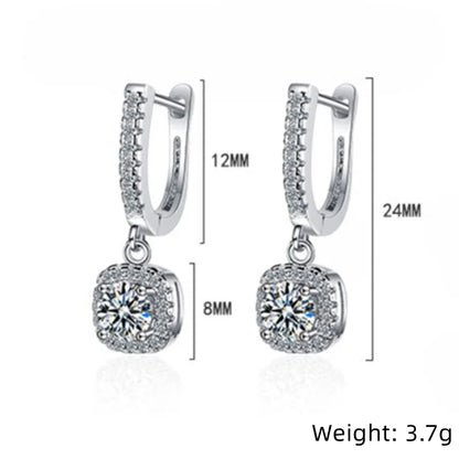 2CT Moissanite Huggie Earrings